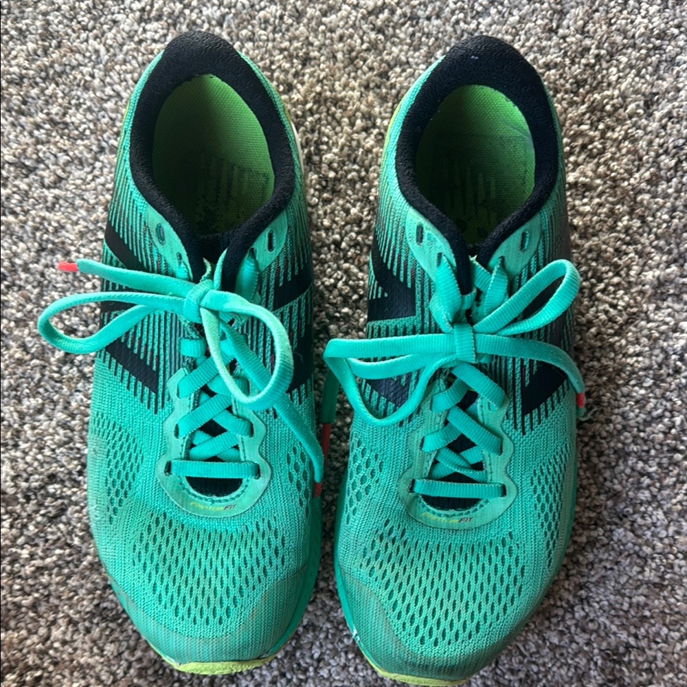 Teal and Black Athletic Shoes